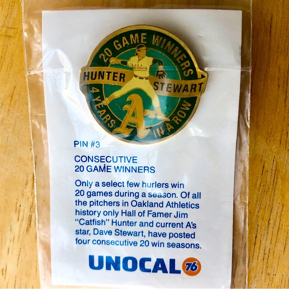 Vintage Pin - Oakland A’s 20 Game Winners
